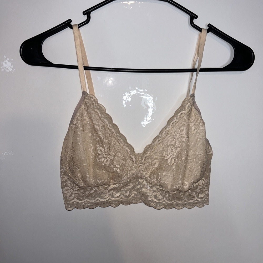 vintage VANITY FAIR sheer‎ LACE unlined cup B/C 36